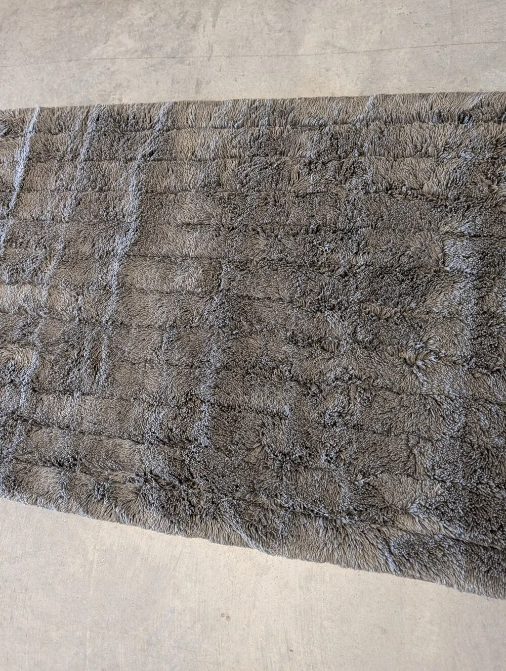 RH RESTORATION HARDWARE ribbed cotton bath math graphite